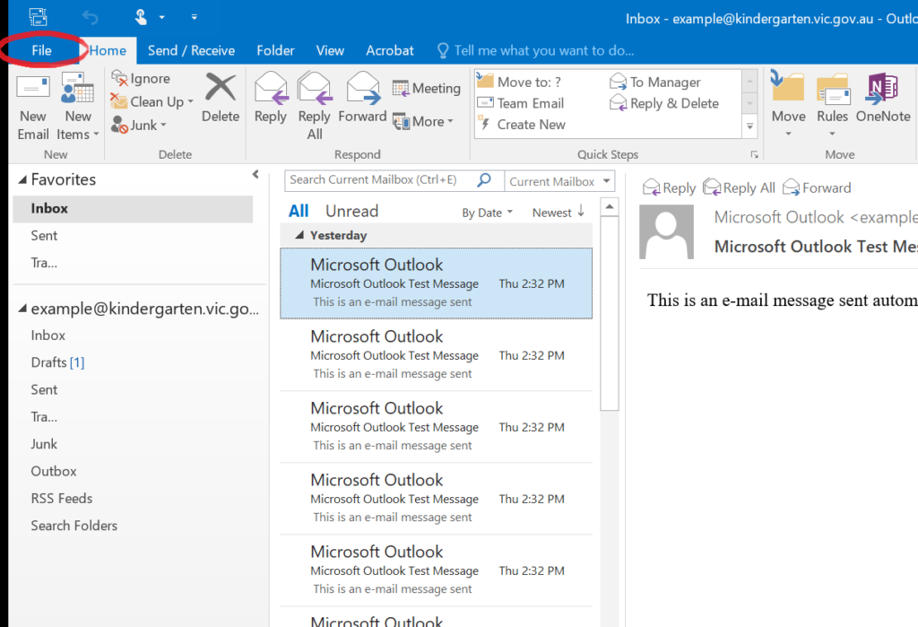 how to create archive folder in outlook 2016