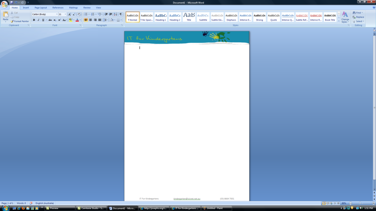 microsoft office word 2007 template